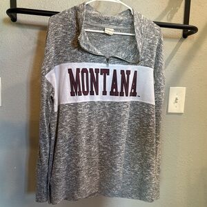 Gray Montana Quarter-Zip Pullover